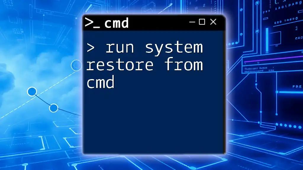 Run System Restore from Cmd: A Quick Guide