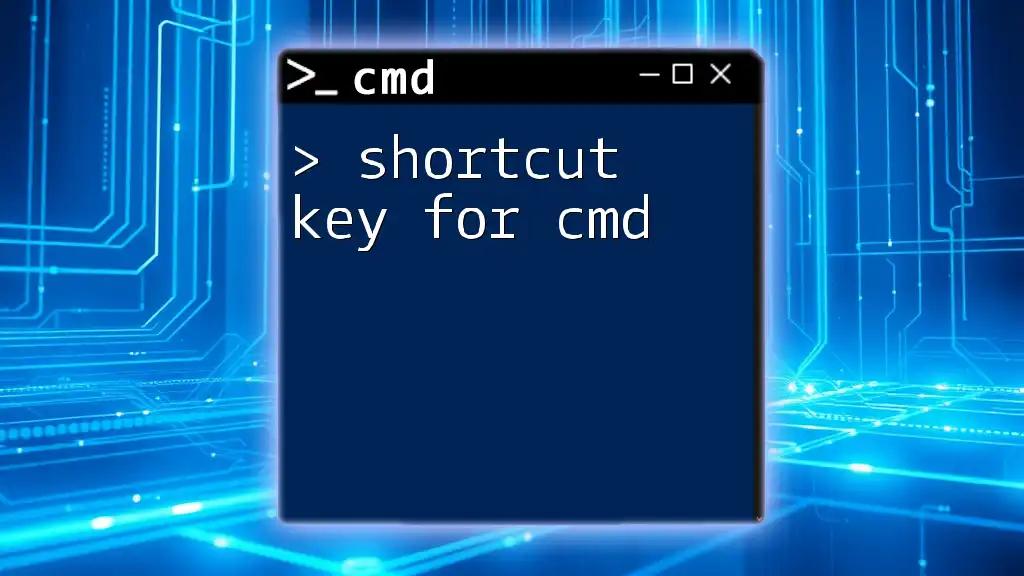 Essential Shortcut Keys for Cmd Command Mastery