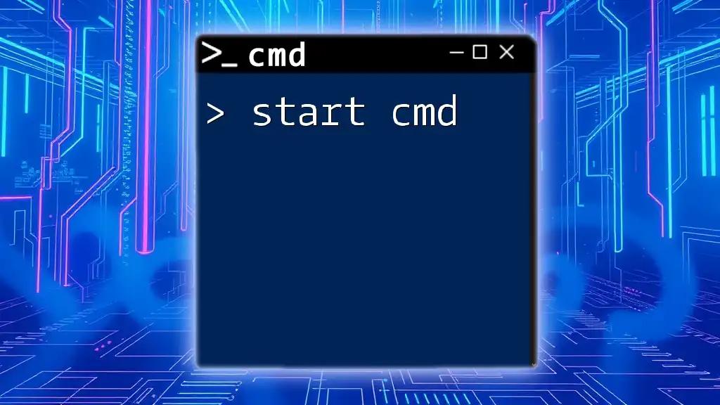 Start Cmd: Your Quick Guide to Command Basics