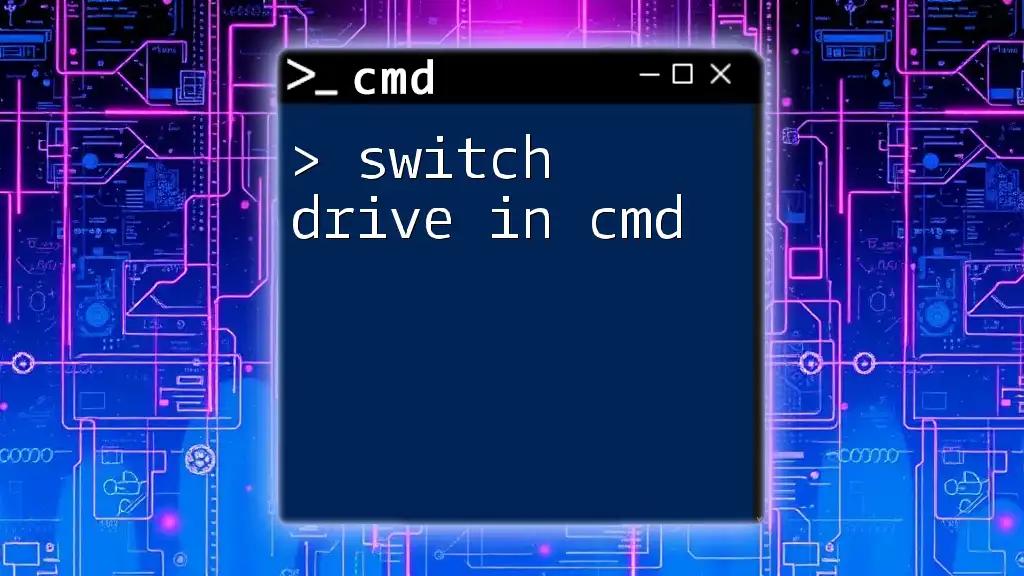 Switch Drive in Cmd: A Quick Guide to Navigating Drives