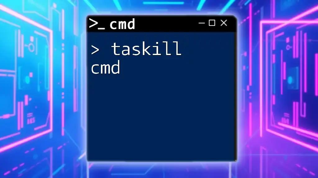 Mastering Taskkill Cmd: A Quick Guide to Terminate Tasks