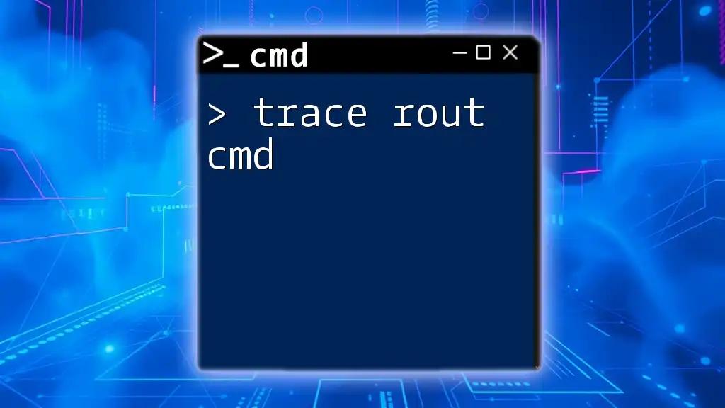 Trace Rout Cmd: Mastering Your Network Path in Cmd