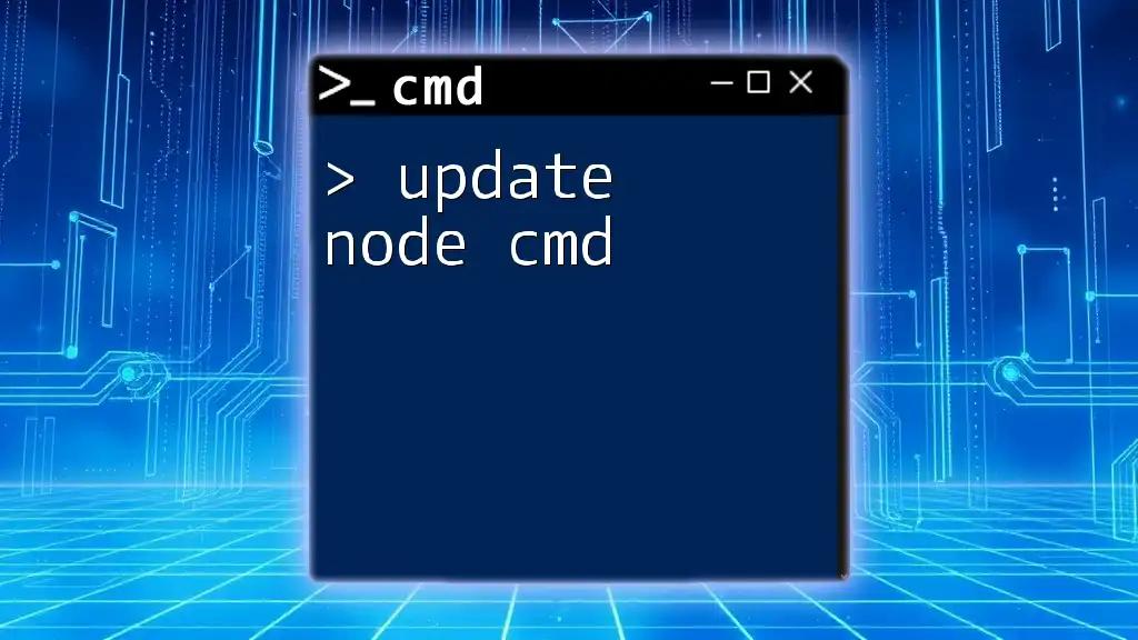 Update Node Cmd: A Quick Guide to Version Control