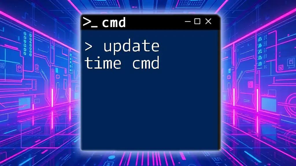 Update Time Cmd Made Easy: A Quick Guide