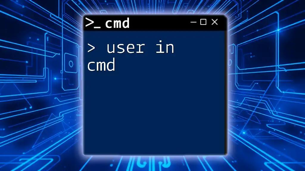 Mastering User in Cmd: A Simple Guide