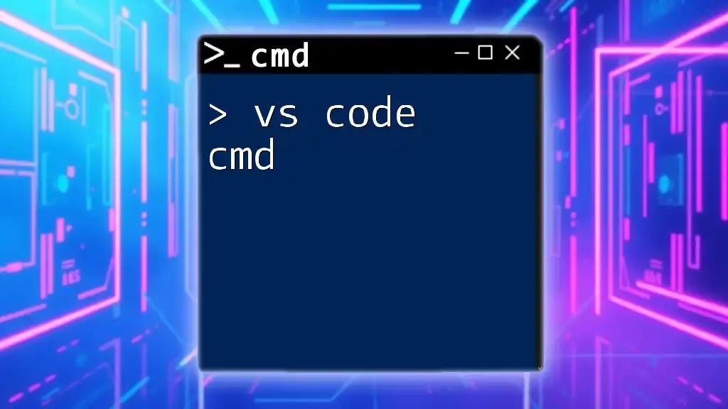 Mastering Vs Code Cmd: Quick Commands for Ultimate Efficiency