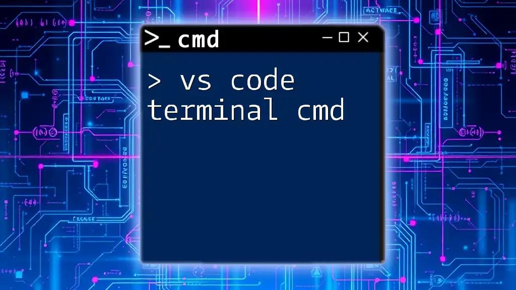 Mastering Vs Code Terminal Cmd: Quick Tips to Boost Productivity