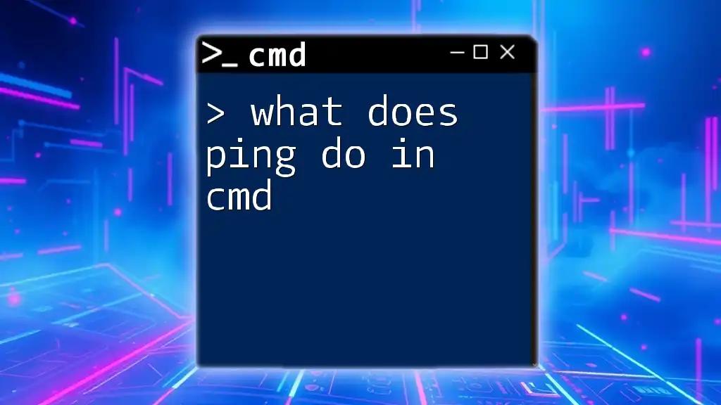 What Does Ping Do in Cmd? A Simple Explanation