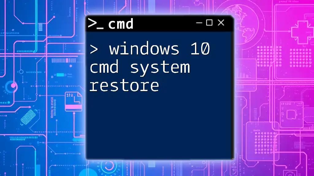 Windows 10 Cmd System Restore Made Easy