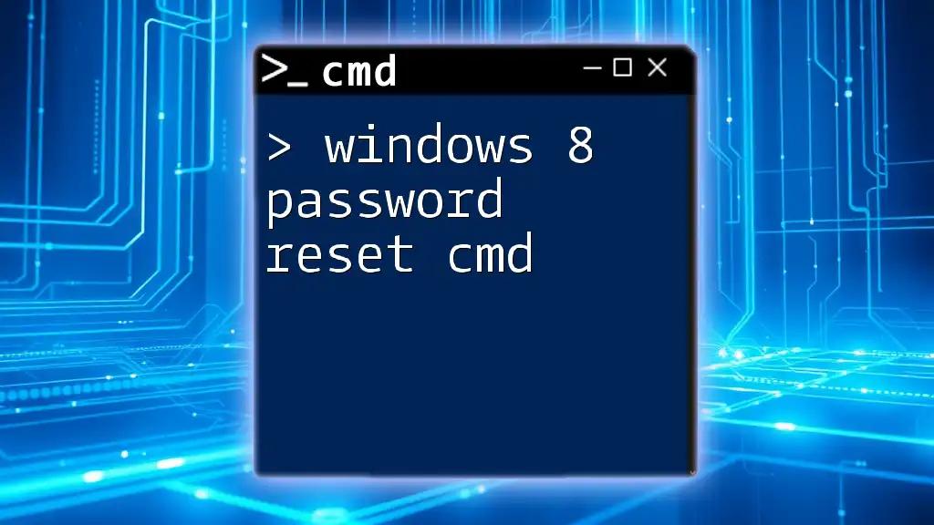 Resetting Your Windows 8 Password with Cmd