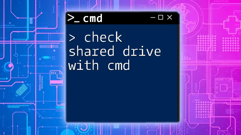 Check Shared Drive with Cmd: A Quick Guide