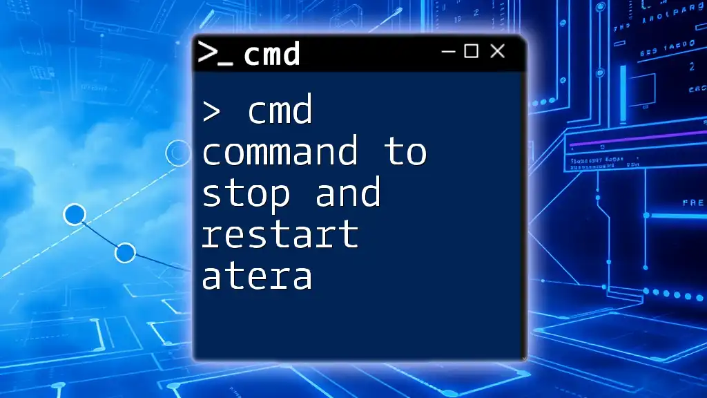 Cmd Command to Stop and Restart Atera Made Easy