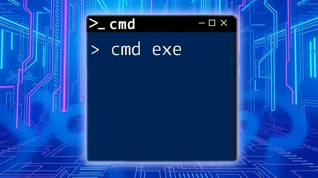 Mastering Cmd Exe: Your Quick Guide to Command Mastery