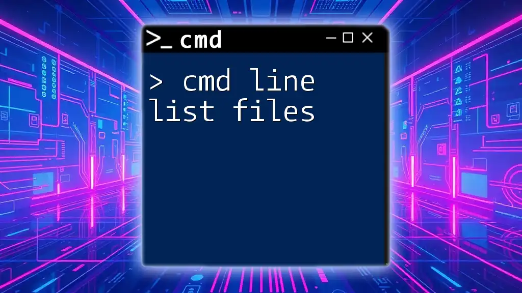 Cmd Line List Files: A Quick Guide to File Management