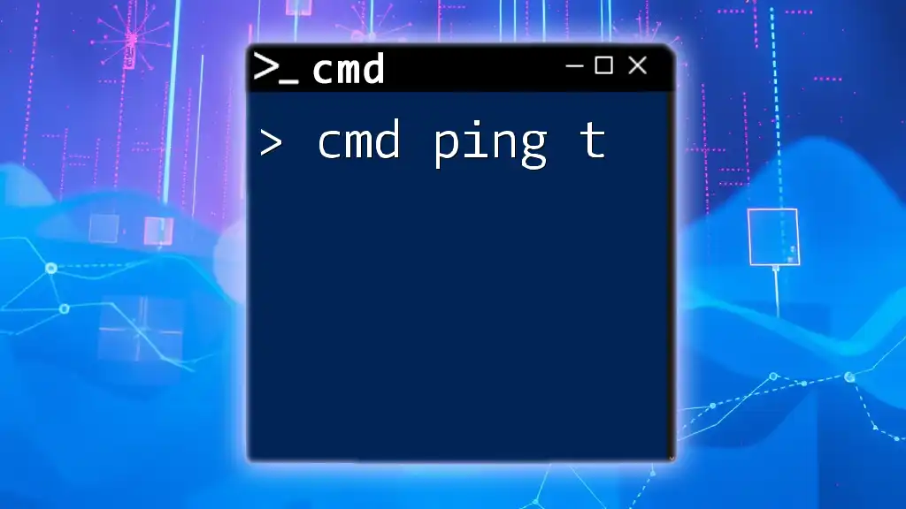 Master Cmd Ping T for Quick Network Checks