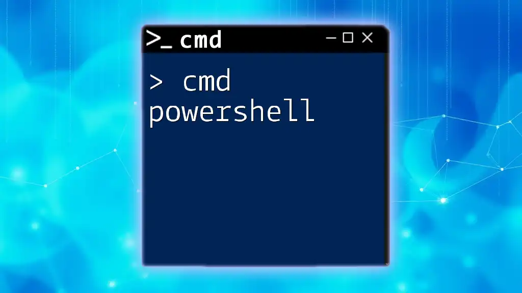 Mastering Cmd Powershell: A Quick Start Guide