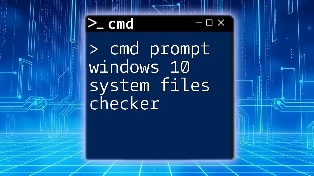Cmd Prompt Windows 10 System Files Checker Explained