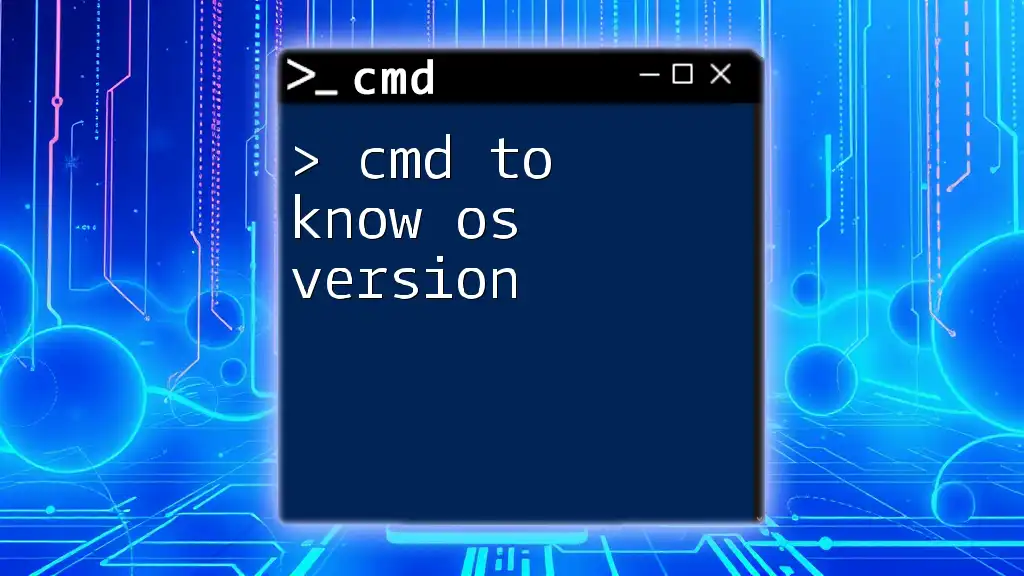 How to Use Cmd to Know OS Version Quickly