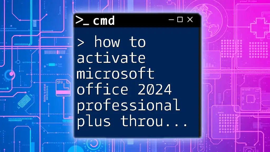 How to Activate Microsoft Office 2024 Professional Plus Through Cmd