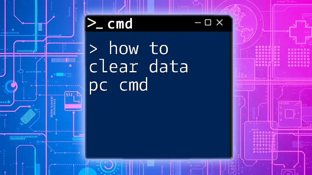 How to Clear Data on PC Using Cmd Commands