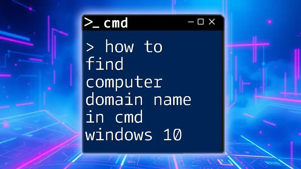 How to Find Computer Domain Name in Cmd Windows 10