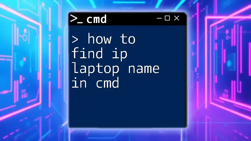 How to Find IP Laptop Name in Cmd Easily