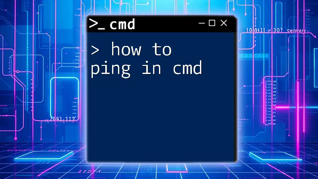 How to Ping in Cmd Like a Pro