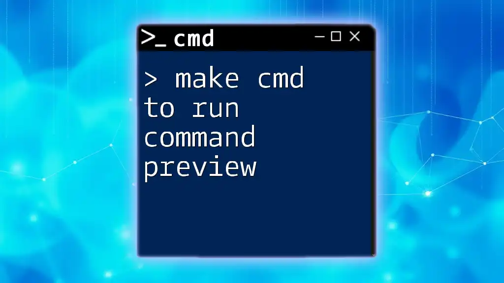 Make Cmd to Run Command Preview Effectively