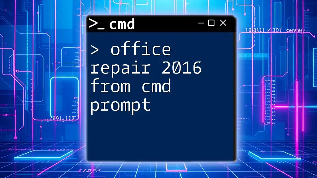Office Repair 2016 from Cmd Prompt: A Quick Guide