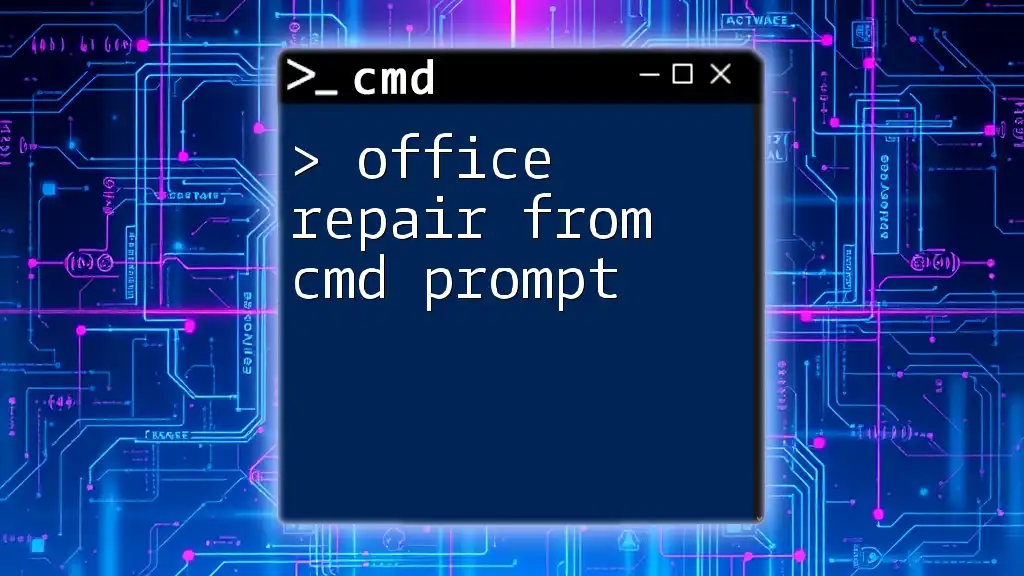 Office Repair from Cmd Prompt: A Simple Guide