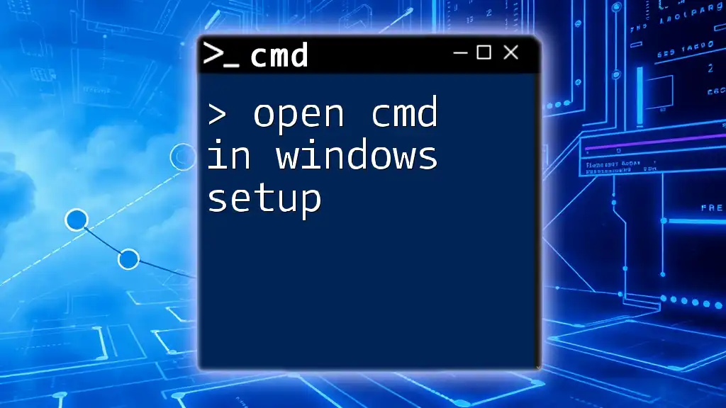 Open Cmd in Windows Setup: A Quick Guide