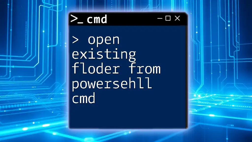 Open Existing Folder from PowerShell Cmd Made Easy