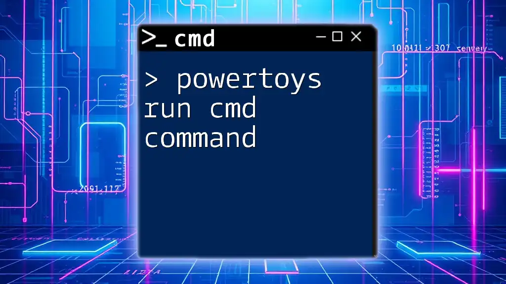 Mastering Powertoys Run Cmd Command: A Quick Guide