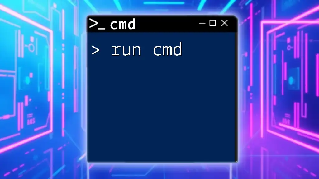 Run Cmd: A Quick Guide to Command Line Mastery