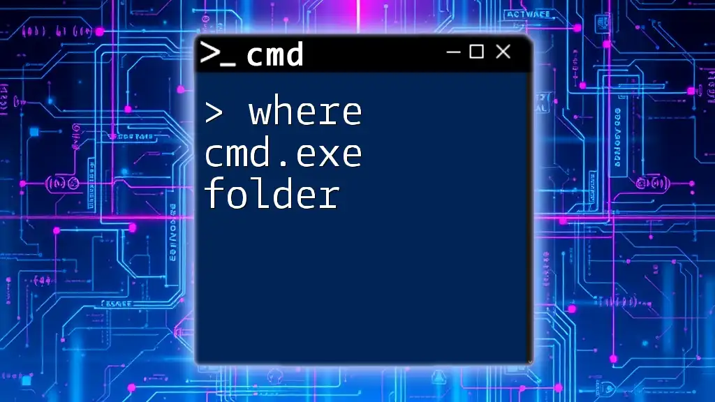 Where Cmd.exe Folder Is Located: Quick Guide
