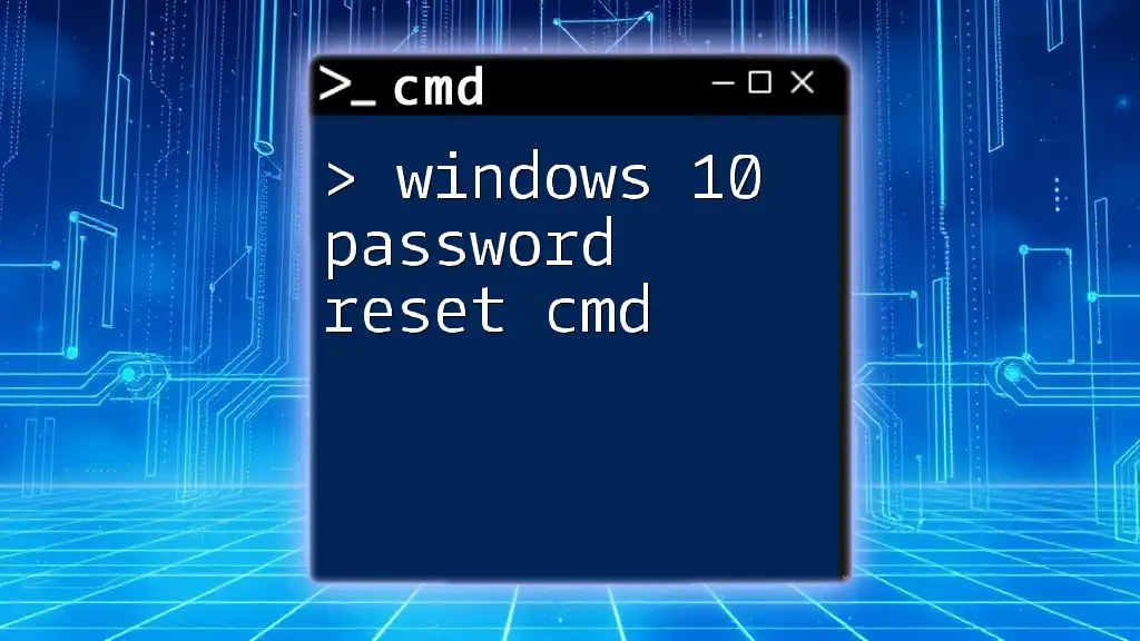 Windows 10 Password Reset Cmd Made Easy