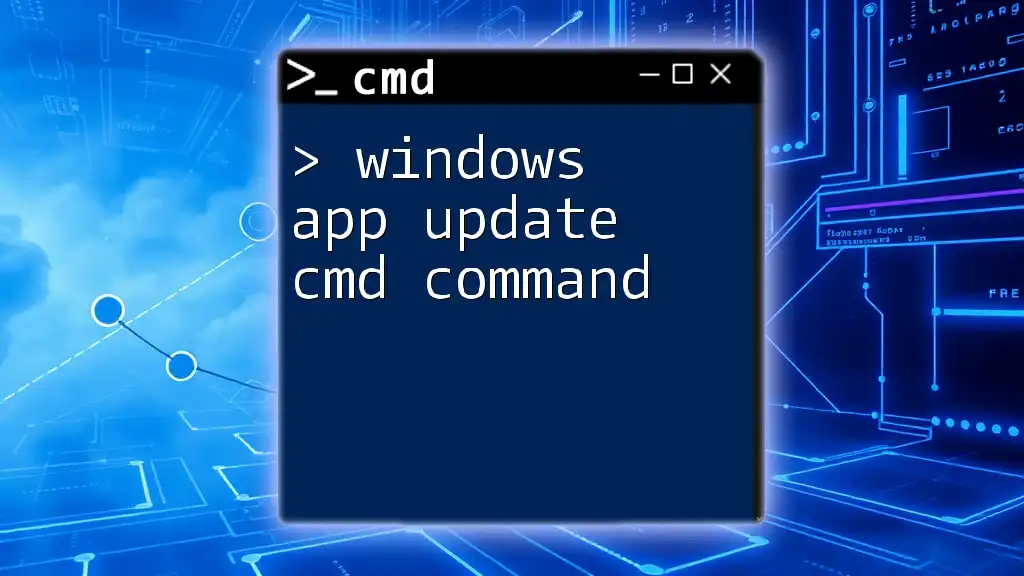 Mastering Windows App Update Cmd Command Simplified