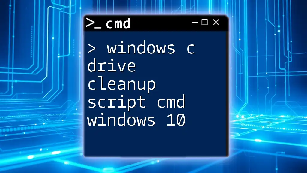 Windows C Drive Cleanup Script Cmd Windows 10 Simplified